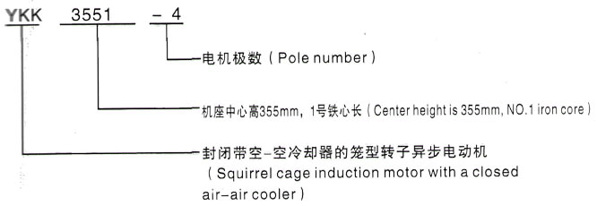 YKK系列(H355-1000)高压YKK4001-6/185KW三相异步电机西安泰富西玛电机型号说明